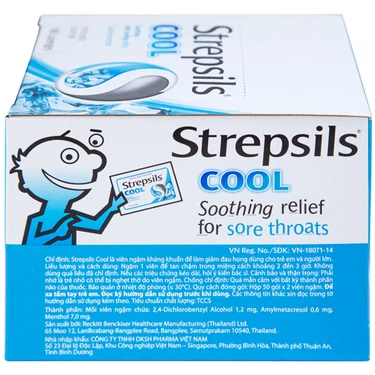 Viên ngậm Strepsils Cool giảm đau họng