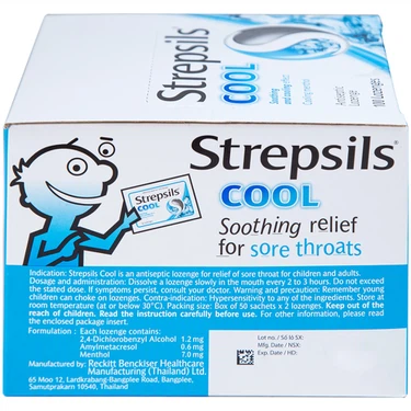 Viên ngậm Strepsils Cool giảm đau họng